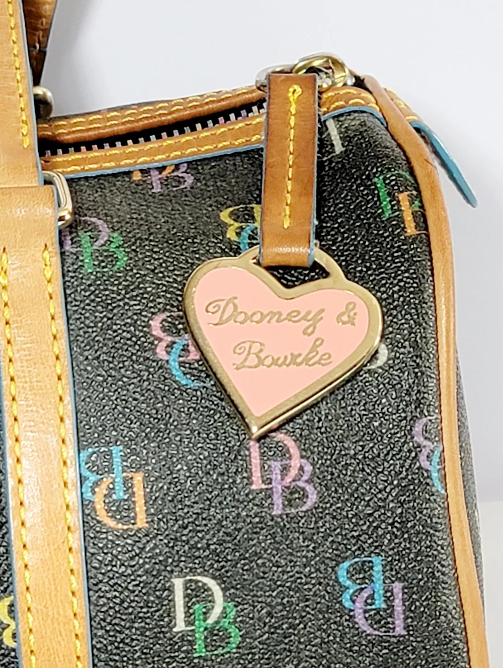 Dooney & Bourke Classic Y2K Rainbow Colored Barrel Bag. - Picture 10 of 11